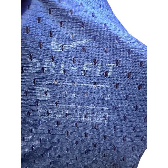 Nike Women's Dri-FIT  Mesh Training Tanl Top Running Strappy Back Blue Medium - Picture 3 of 6